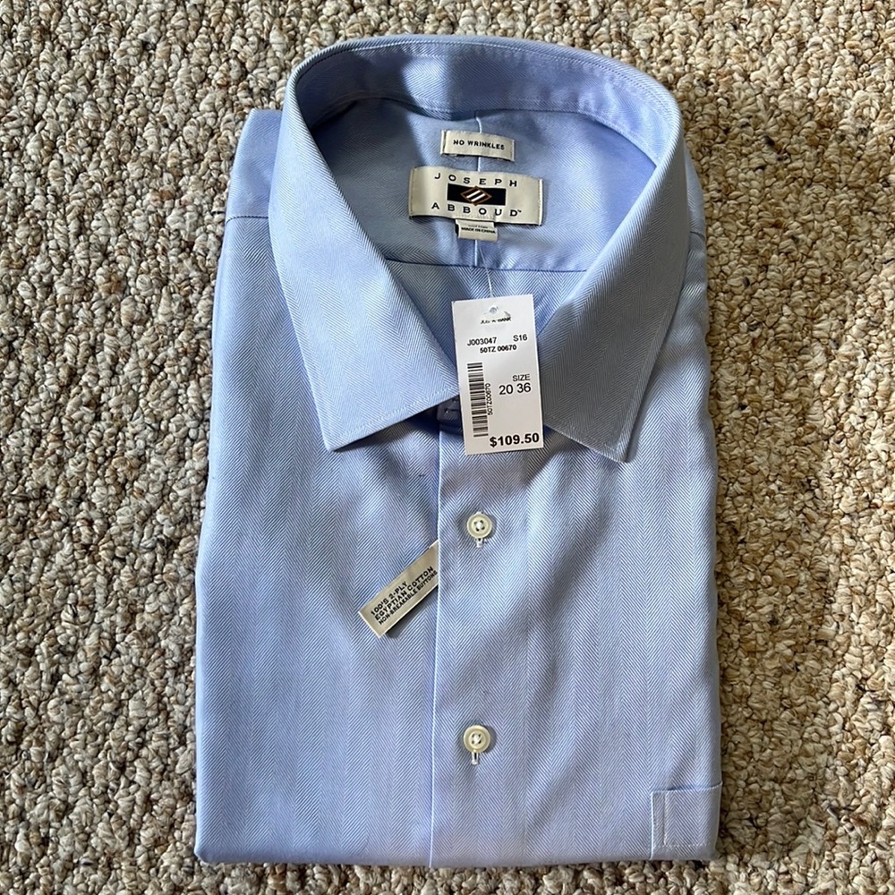 Joseph Abboud Blue NWT Dress Button Down - 20-36